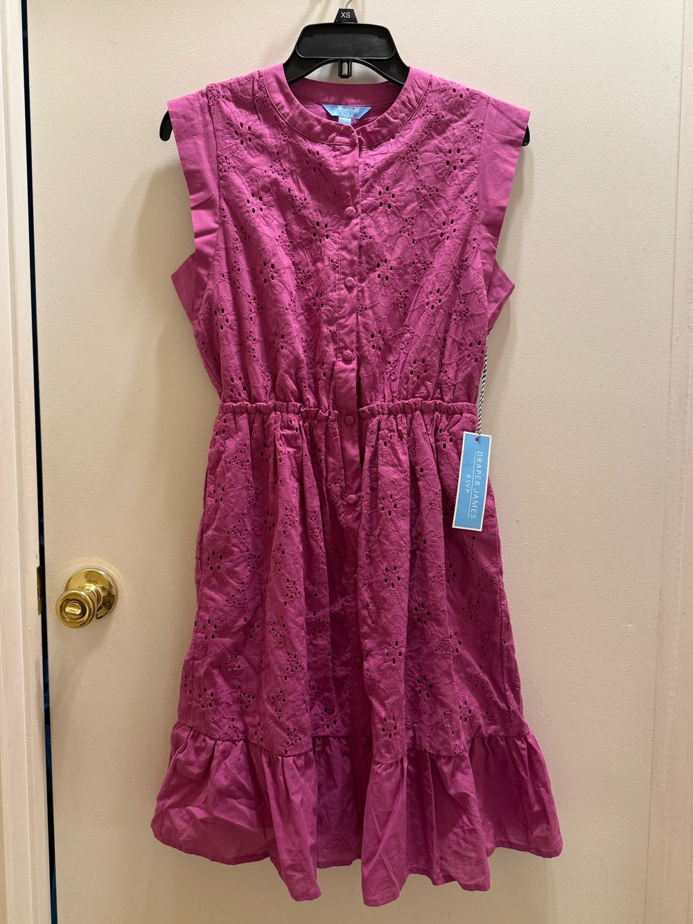 NWT XS purple eyelet dress